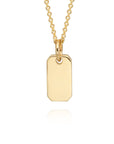 Tiny Emerald Cut Tag Pendant