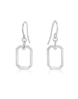 "Open" Emerald-Cut Earrings